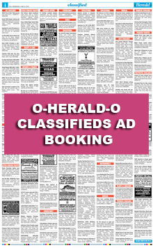 herald goa epaper advertisement newspaper booking ad classified centre rates service through lesser tariff than