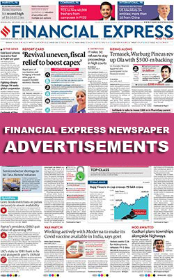 Financial Express Newspaper Ads